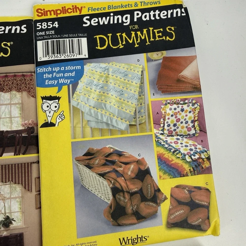 Simplicity Sewing Patterns Home Decor Uncut Sewing Patterns For Dummies 6 Packet